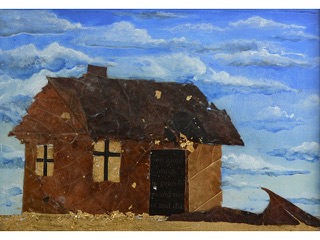 House of Leaves with Black Door by Calvin Collins