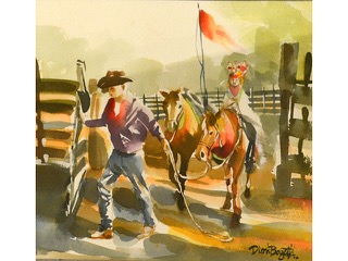 Father & Daughter Floral Parade by Dion 