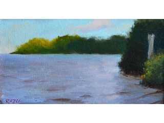 Rabbit Island Evening by Monte Razee