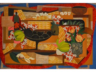 Still Life with Hibiscus Wine by Chris Campbell