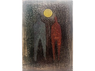 Sun and Moon 2 Figures by Satoru Abe (1926-2025)