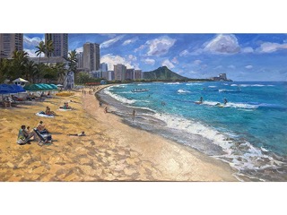Waikiki Beach Fun by Lynne Boyer