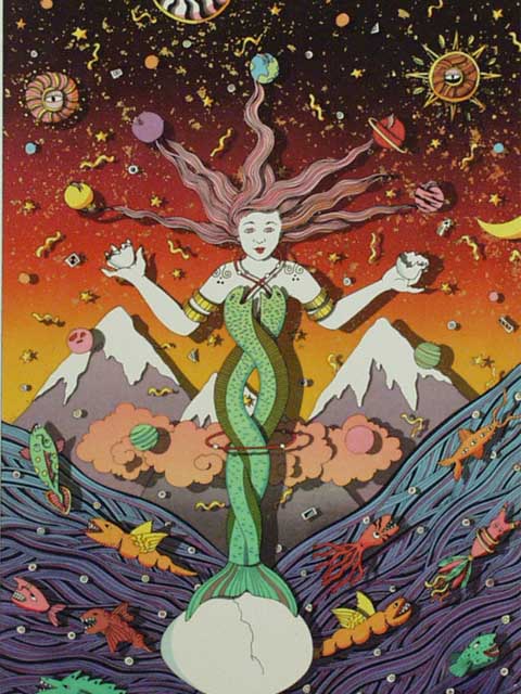 Eurynome and Ophion by Cora Yee