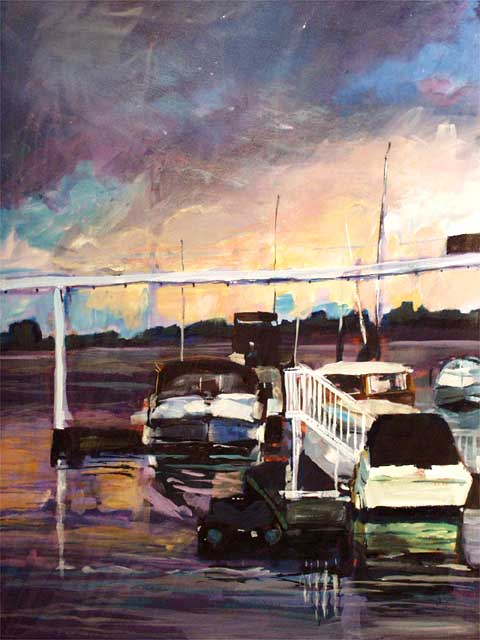 Evening Harbor by Claudia Wallace