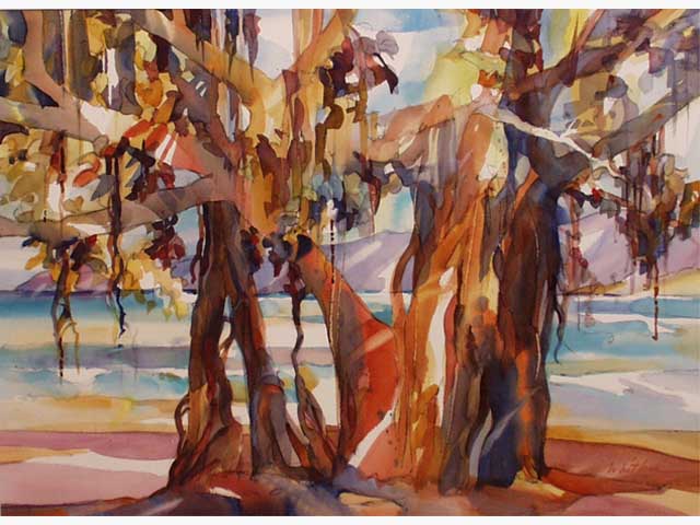 The Banyan At Queen's Surf by Roger Whitlock