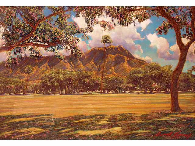 Kapiolani Park- Diamond Head by Russell Lowrey