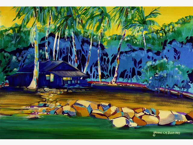 The Blue Beachhouse by Haunani K.M. Bush (1961-2022)