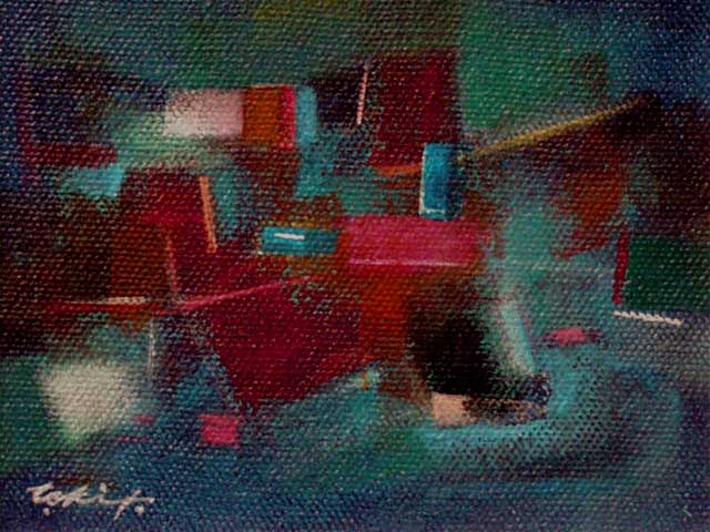 Moonglow: Rooftop by Tom Okimoto (1928-2011)