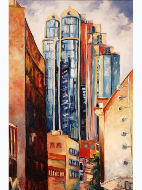 Honolulu Downtown Skyline I by Claudia Wallace