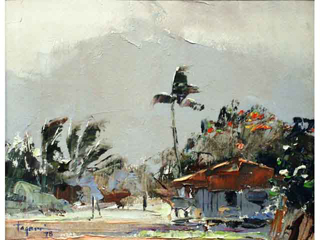 Kahaluu by the Bridge by Hiroshi Tagami (1928-2014)