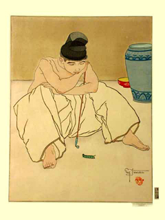 La Chenille Verte by Paul Jacoulet