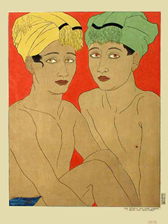Les Enfants aux yeux Jaunes by Paul Jacoulet