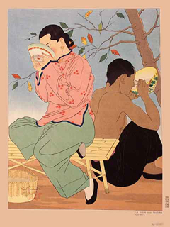 La Soupe aux Huitres  by Paul Jacoulet
