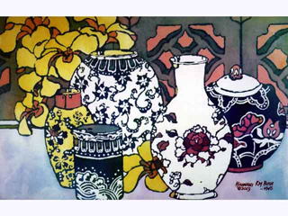 Frangipani and Friends by Haunani K.M. Bush (1961-2022)