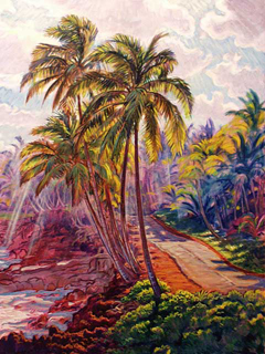 Backlit Palms by Arthur Johnsen (1952-2015)