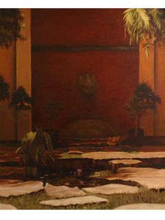 Asian Courtyard by Norman Graffam Jr.