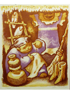 Little Seamstress by Jean Charlot (1898-1979)