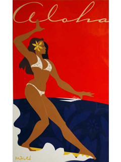 Aloha Surfer Girl by Michael F. Field