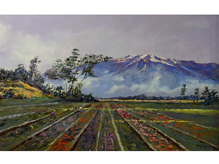 Flower Field by Hiroshi Tagami (1928-2014)