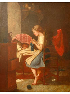 A Quiet Moment by Enoch Wood Perry (1831-1915)
