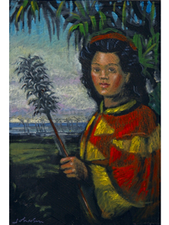 Study of Robert Dampier's Nahi'ena'ena by Arthur Johnsen (1952-2015)