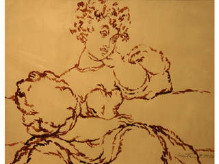 Hawaiian Woman in Dress by Madge  Tennent (1889-1972)