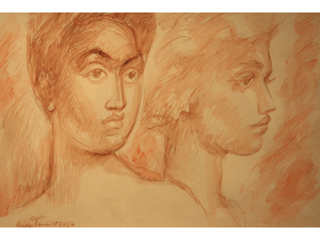 Two Hawaiian Women by Madge  Tennent (1889-1972)