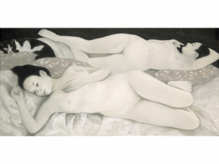 Black & White Study: Two Women by Chris Campbell