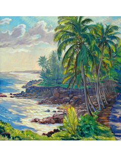 Lowering Sun at Kaueleau-Kai by Arthur Johnsen (1952-2015)