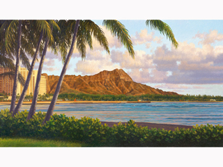 Diamond Head View by Gary Reed (1948-2015)