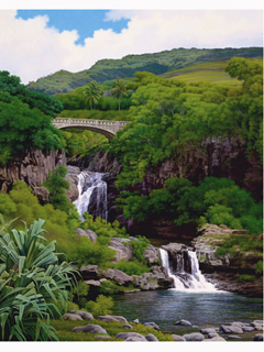 Seven Pools by Gary Reed (1948-2015)