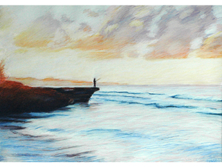 Fishing At Sunrise by Tom Smith