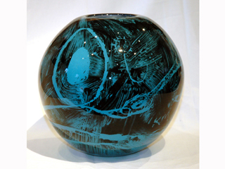 Blue Hawaiian Fishhook Vessel by Kate Manganaro