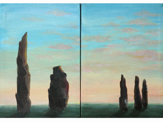 Dawn (diptych) by Jolly Bodine