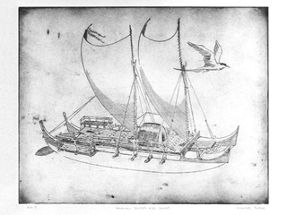 Hawaiian Double Hull Canoe by Nick  Black