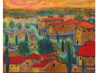 The Red Roofs II by Anthony  Mendivil