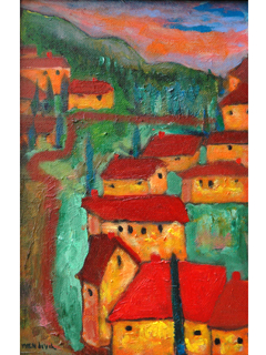 Village Square II by Anthony  Mendivil