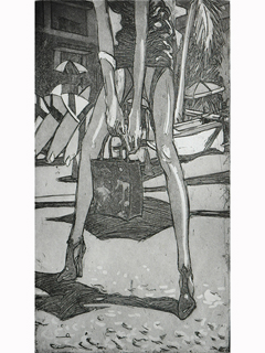 Hooker with Bag, Waikiki Babylon by Nick  Black