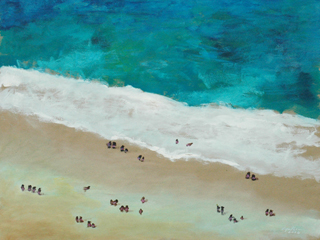 Untitled: Beach from Above by Cynthia  Cooke 
