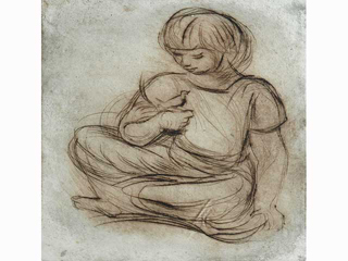 Little Girl & Bird by Juliette May Fraser (1883-1983) (View 2)