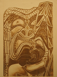 Masks:  Ku and Lono by Juliette May Fraser (1883-1983)