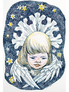 Snowflake Angel Looking Down by Juliette May Fraser (1883-1983)