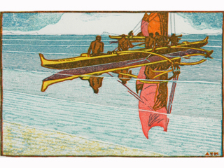 Canoe Reflection by Arman Manookian (1904-1931)