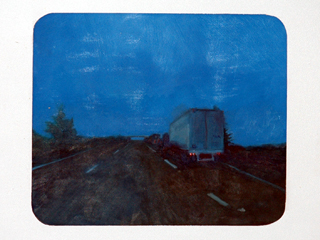 KODACHROME:  The overpass loomed in the distance.  Turn right? Turn Left?  I couldn't tell.  The fog was too thick. by Darrell Orwig