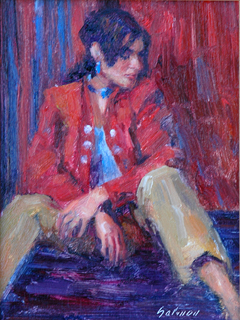 Sitting Woman by Fred  Salmon
