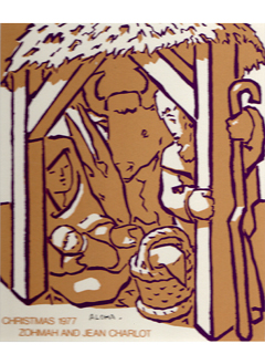 1977, Christmas Card by Jean Charlot (1898-1979)