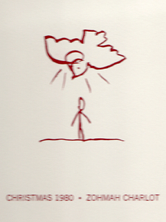 1980, Christmas Card by Jean Charlot (1898-1979)