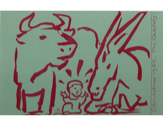 1960, Christmas Card by Jean Charlot (1898-1979)