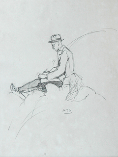 Untitled:  Man Seated by Arman  Manookian (1904-1931)