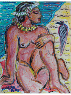 Seated Woman by Bernard  Moriaz
